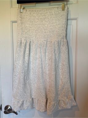 Juicy Couture Smocked Light Gray Mini Coverup